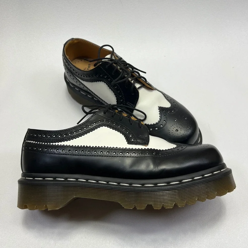 Dr. Martens 3989‎ Bex Smooth Leather Brogue Shoes 7M 6UK 39EU Chunky Lace Up